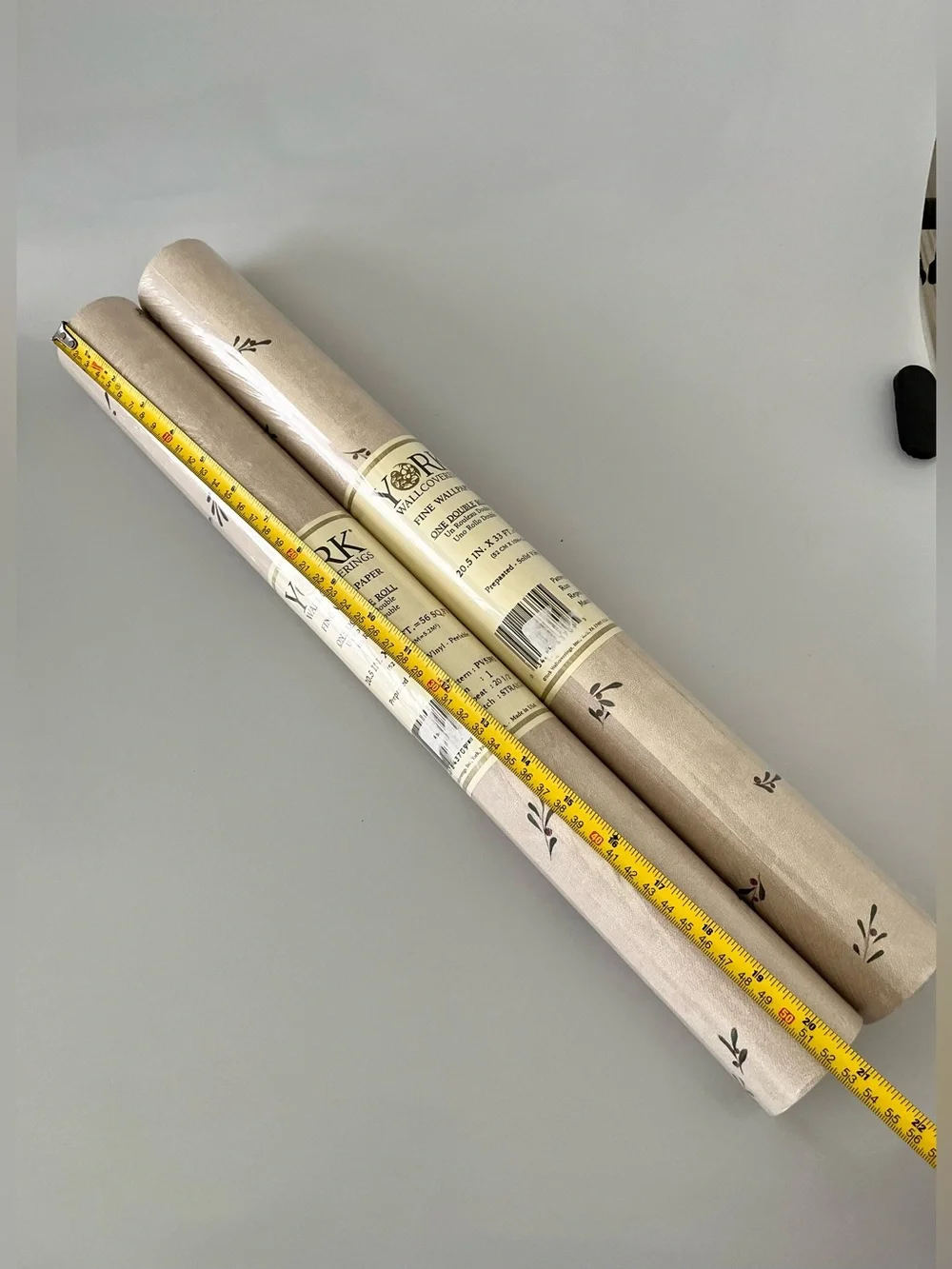 York Wallcoverings PV5382 Prepasted Solid Vinyl Wallpaper 2 Rolls Discontinued